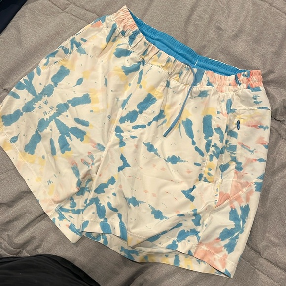 Tie dye Bird Dog shorts with liner - Picture 1 of 5
